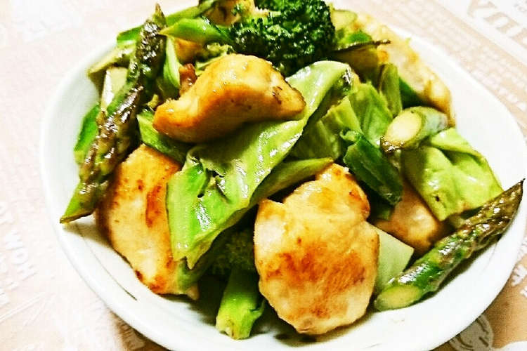 鶏肉とキャベツとアスパラのオイマヨ炒め レシピ 作り方 By うさこのおうち クックパッド 簡単おいしいみんなのレシピが350万品