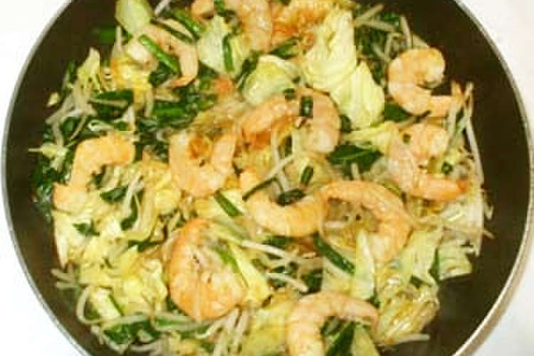 基本の味噌炒め 海老 キャベツ もやし レシピ 作り方 By 漢方薬のタカキ大林店 クックパッド