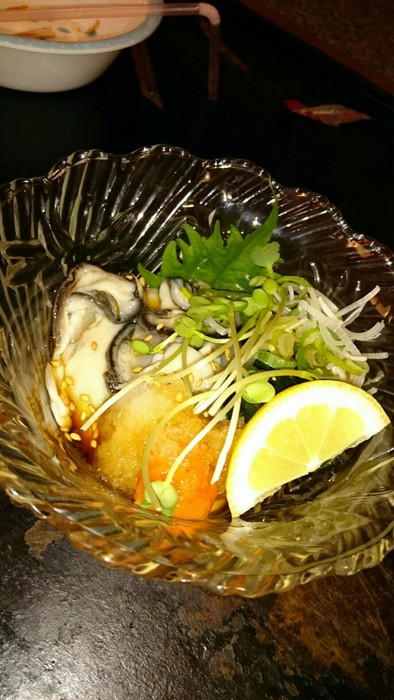 生牡蠣おろしポン酢の写真