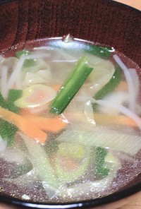 簡単にできる塩野菜スープ