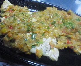 豚ステーキの香味焼き