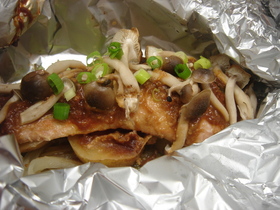 秋鮭のホイル焼き