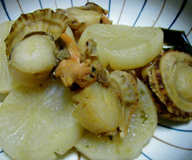 ホタテとダイコンの20分煮物