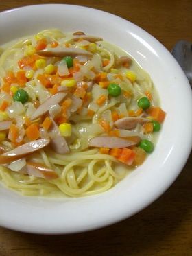 モダンガール風!?ホワイトカレーのパスタ