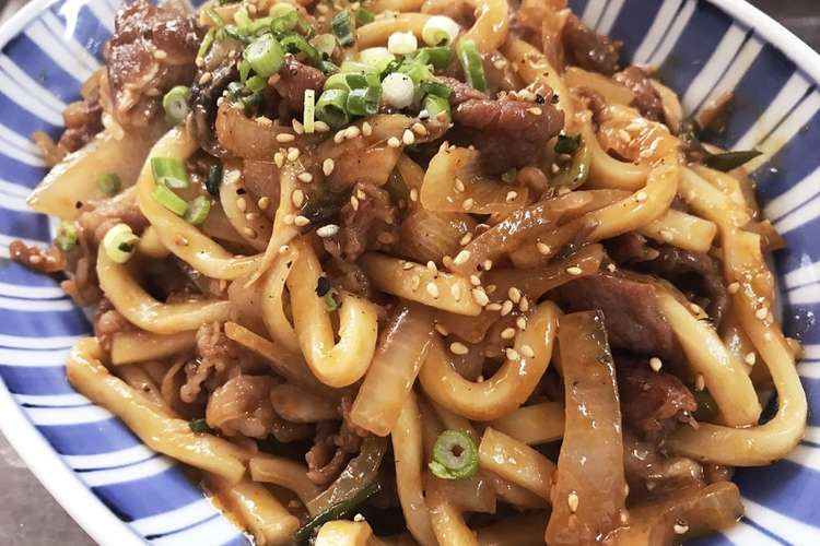 焼肉タレで焼うどん レシピ 作り方 By Chihopp915 クックパッド