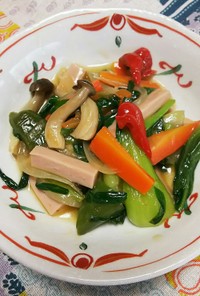 魚肉ソーセージと彩り野菜炒め