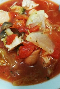 チキンとトマトの野菜スープ