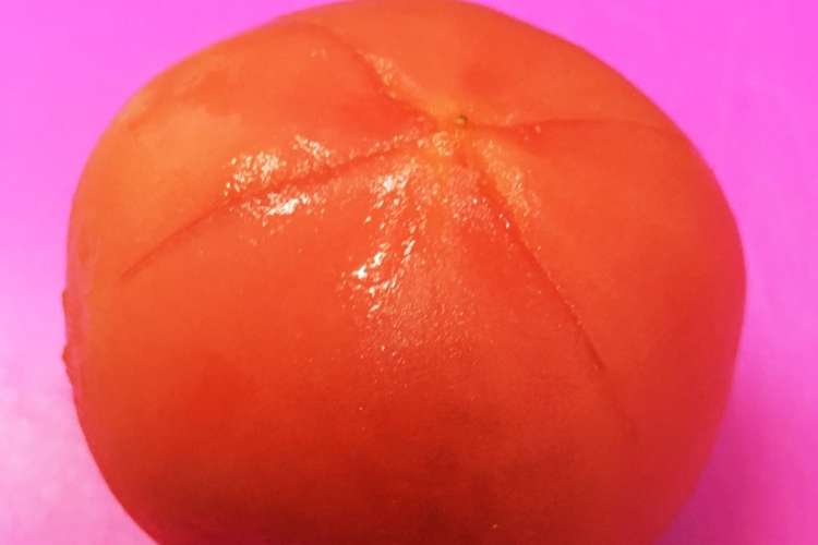 10秒簡単 トマトの湯むき 離乳食にも レシピ 作り方 By Loue クックパッド