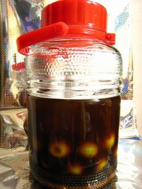 2週間後から飲める梅酒(黒糖)