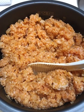 炊飯器でチキンライス♪オムライスに♪