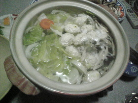 ふわふわほっこり♪鶏だんご鍋