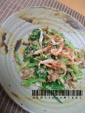 アスパラ菜のおひたし☆桜海老と一緒☆