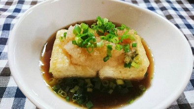 フライパンで簡単揚げ出し豆腐の写真