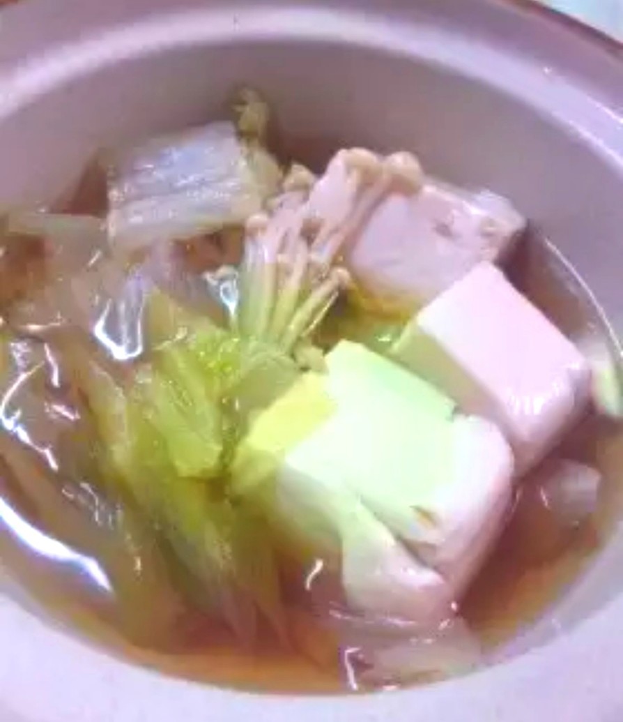 味付き簡単湯豆腐の画像