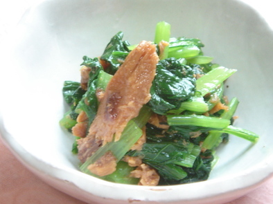 小松菜のマグロフレーク和えの写真