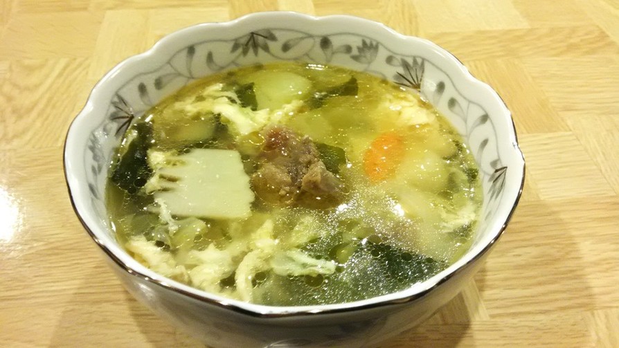 【ジビエ】シカすじ肉の中華スープ の画像