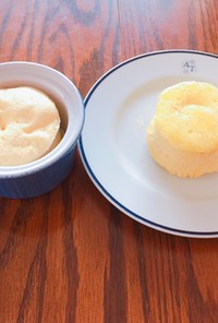 レンジでふわふわカステラ風ケーキ