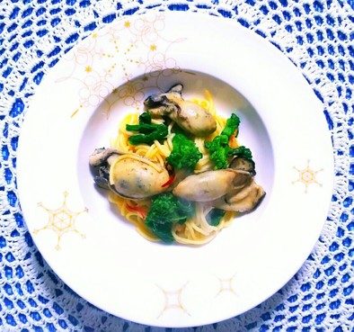 低糖質レシピ☆菜の花と牡蠣のパスタの写真