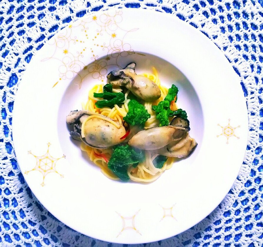 低糖質レシピ☆菜の花と牡蠣のパスタの画像