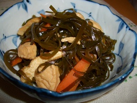 栄養満点☆切り昆布の炒め煮♪