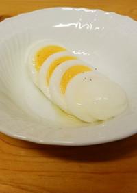 ゆで卵♪オリーブオイル&トリュフソルト