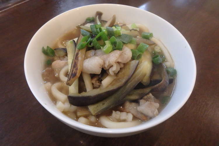 豚コマとナスのうどん レシピ 作り方 By 七福おパンダ クックパッド