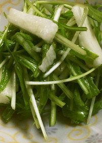 超楽々 山芋と水菜の甘酢合え作ります。