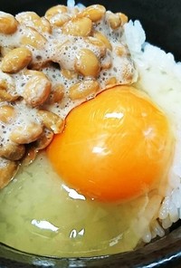 コレが一番！胡麻油×卵×納豆ごはん！！