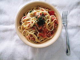 桜海老とトマトのパスタ