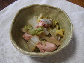 ほっこり♪鮭と白菜の煮浸し