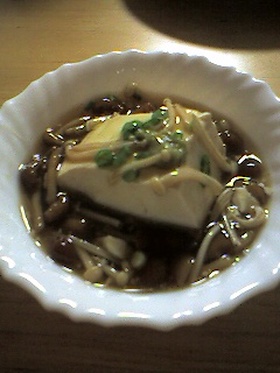 きのこあんかけ豆腐