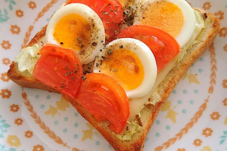 トマトとゆで卵のマヨチーズトースト レシピ 作り方 By ゆず ななみ クックパッド 簡単おいしいみんなのレシピが368万品