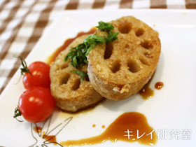 花粉症対策にも!簡単レンコンステーキ