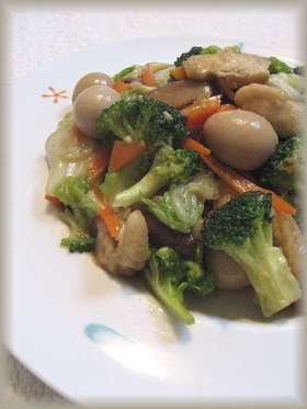 鶏ささみの中華炒め