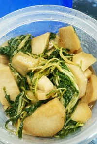 水菜と里芋の生姜焼き風