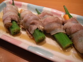 レンジで簡単♪オクラの豚バラ巻き