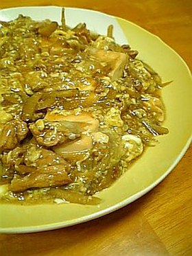 豚肉と豆腐のとろとろ柳川風