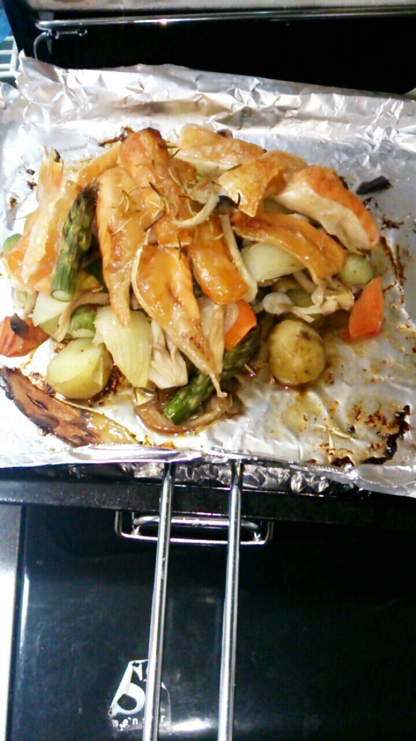 サーモンハラスと野菜のオーブン焼きの画像