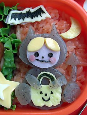 ハロウィン デビルな女の子のキャラ弁