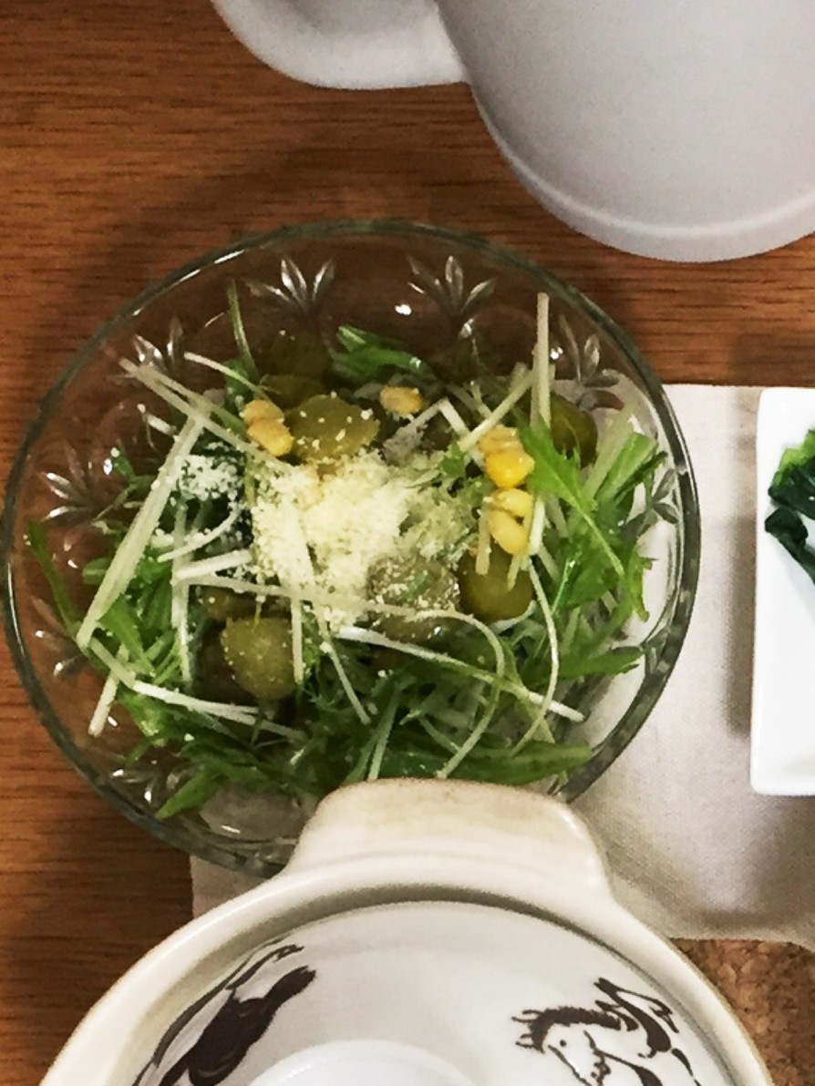 洋風 水菜の変わり種サラダの画像