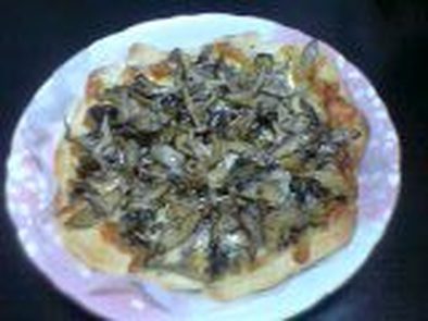 塩味☆キノコのピザの写真