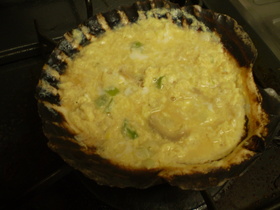 ホタテの貝焼き味噌