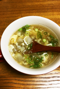 大根と干し椎茸の卵とじ中華スープ