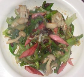 アサリの佃煮入り野菜炒め