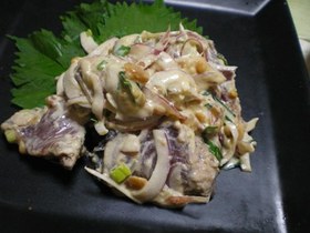 カツオのなめ味噌和え