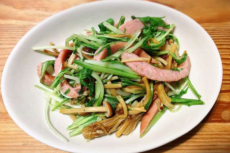 お弁当にも 山茶茸と水菜のポン酢炒め レシピ 作り方 By ちゃとp クックパッド
