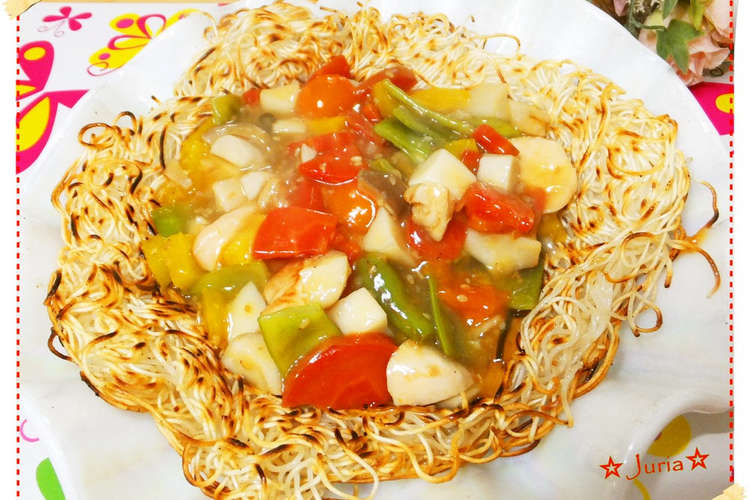 素麵のあんかけバリソバ 簡単ランチ 夕食 レシピ 作り方 By じゅりあ クックパッド 簡単おいしいみんなのレシピが349万品