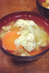 腹ペコさんに☆野菜と卵のスープ