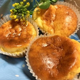 HMとスライスチーズでミニチーズケーキ