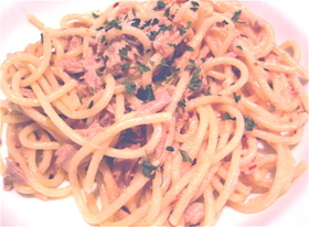 わさびマヨがうまい!ピリ辛ツナパスタ